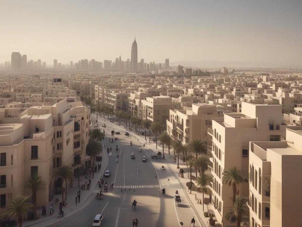 Jeddah cityscape, culture, community, modern town square